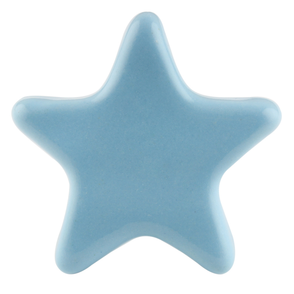 Bulk Ceramic Decorative Furniture Knobs Turquoise Unique Pulls Star Door Kitchen Cabinets 5.08 cm KID-156 New Design