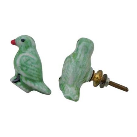 Lot Ceramic Dresser Knobs Multicolor Drawer Pulls Parrot Bird Kitchen Mid Century Modern Cabinet 5.71 cm BK-02