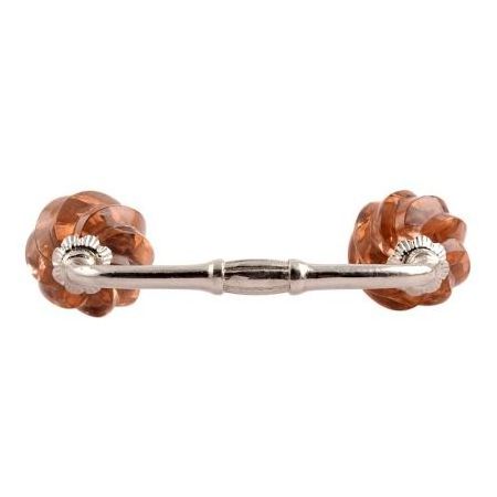 Handmade Wholesale Decorative Pink Glass Bridge Door Handles Home Decor Cabinet Pulls For Kitchen 4 Inches New Design BH-381