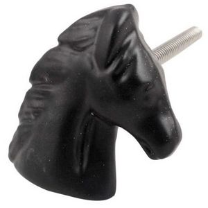 New Design Decorative Bulk Iron Kitchen Cabinet Knobs Black Dresser Pulls Horse Cupboard Drawer Pulls and Knobs MK-165