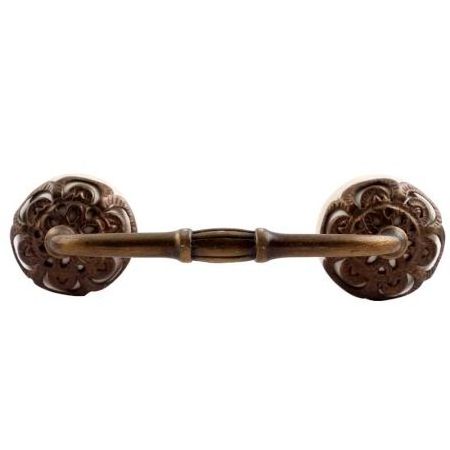 Handcrafted Luxury Design Strewn Cream Ceramic Bridge Door Handles Set Kitchen Pulls for Cabinet Wholesale On Cheap BH-287