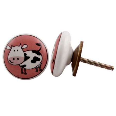 Bulk Ceramic Kitchen Cabinet Knobs Multicolor Farmhouse Pulls Cow Door Knobs and Pulls in Wholesale 3.81 cm KID-16