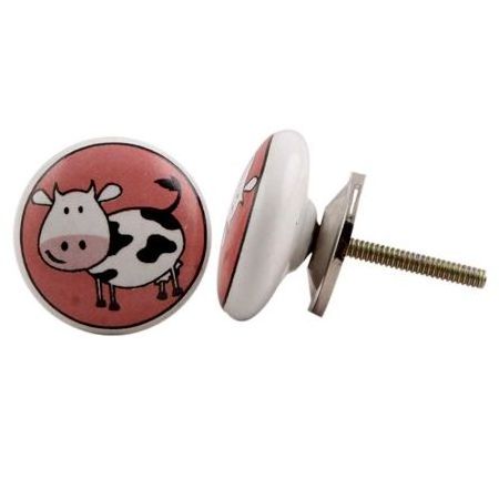 Bulk Ceramic Kitchen Cabinet Knobs Multicolor Farmhouse Pulls Cow Door Knobs and Pulls in Wholesale 3.81 cm KID-16