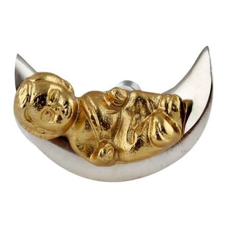 Bulk Aluminum Cabinet Hardware Gold Kitchen Pulls Moon Cute Door Knobs Drawer 5.08 cm RAK-140 New Design