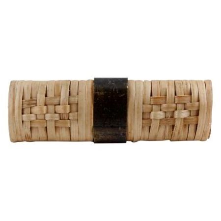 Wholesale Decorative Natural Rattan Drawer Knobs Furniture Dresser Cabinet Pulls Kitchen Cupboard Door Handles 7.62 cm