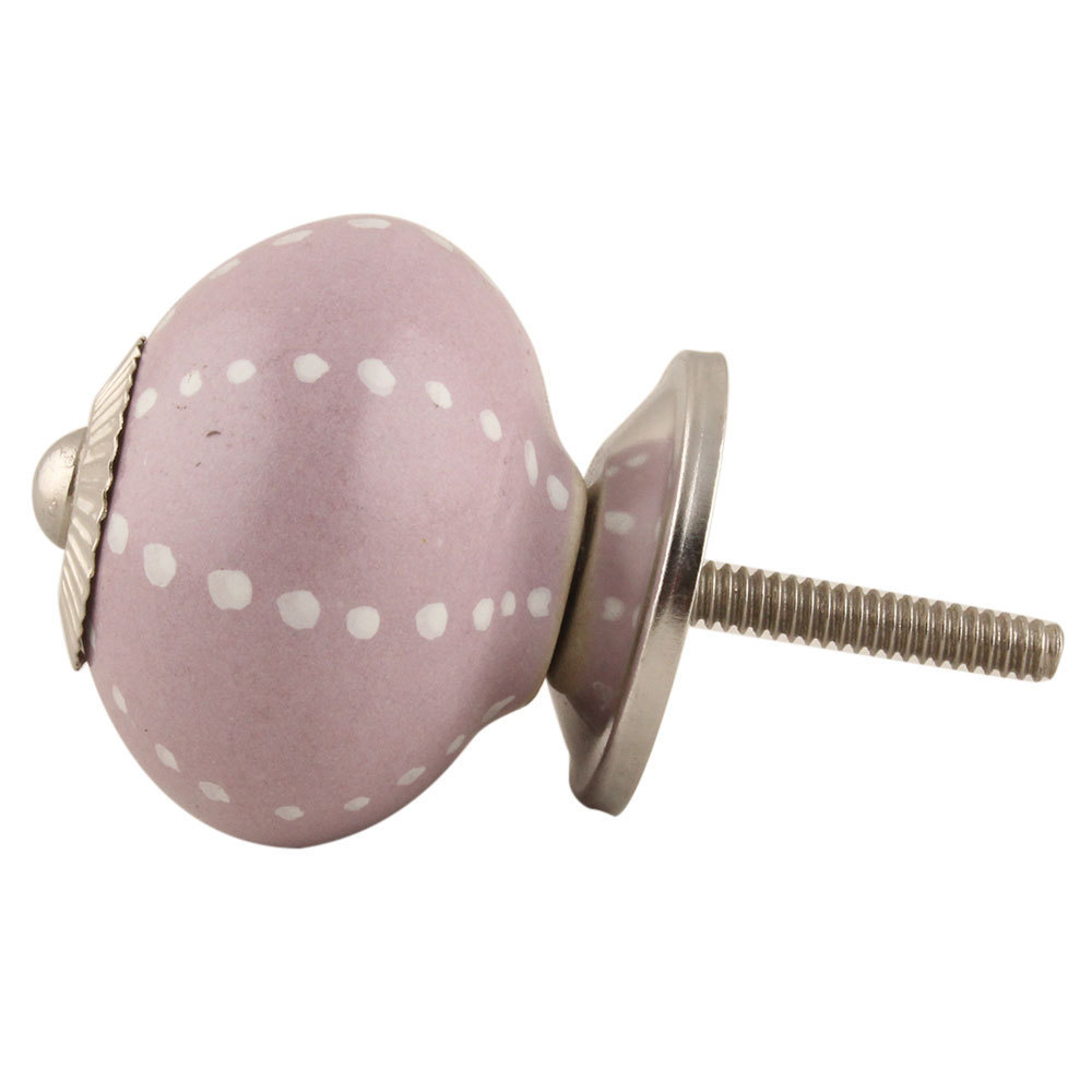 Bulk Ceramic Wardrobe Furniture Knobs Purple Decorative Pulls Floral Door Drawer Dresser 3.80 cm CK-1650 New Design