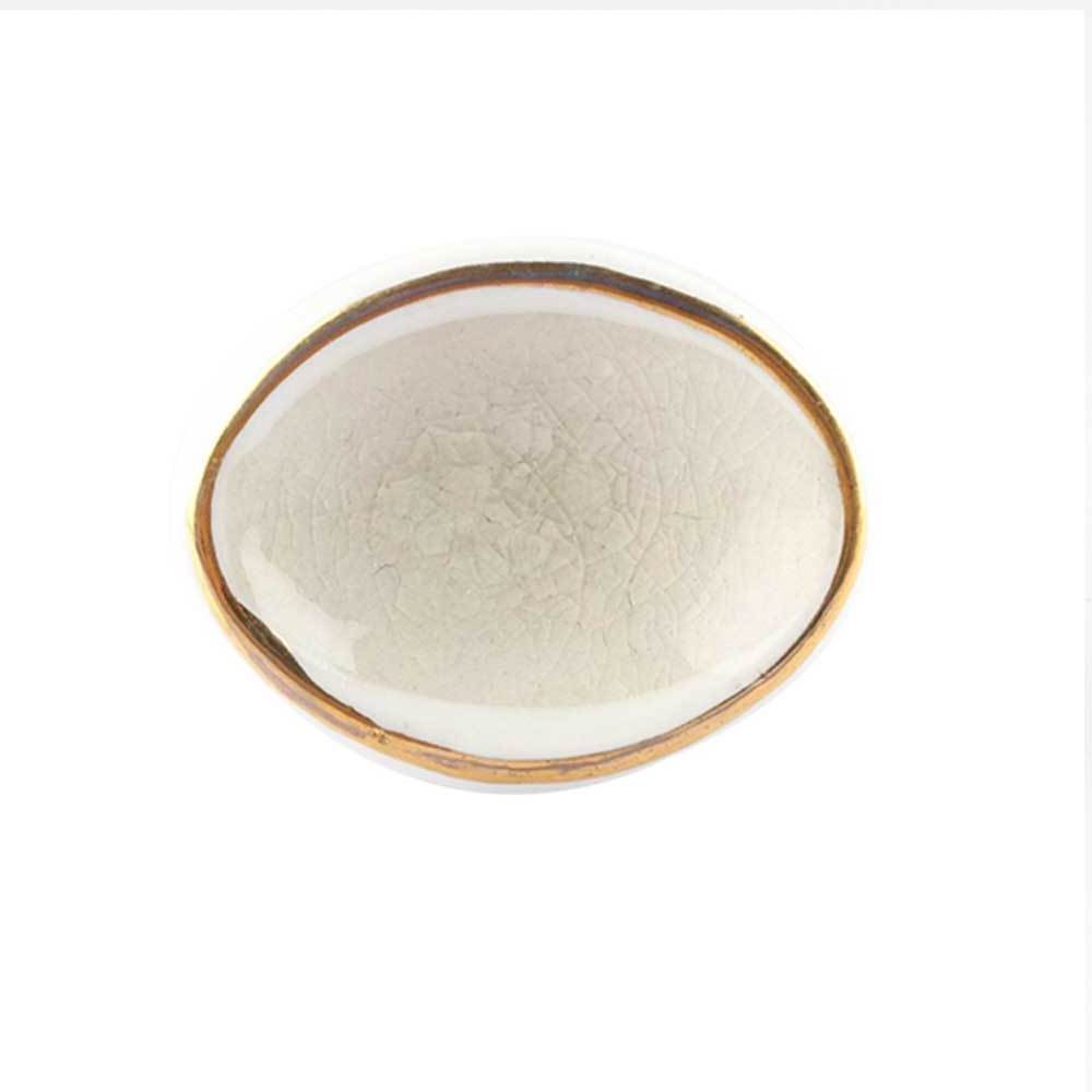 Wholesale Premium Quality Cream Drawer Knobs Ceramic Oval Dresser Pulls Cabinet Door Kitchen Cupboard Handles in Bulk SCFK-100