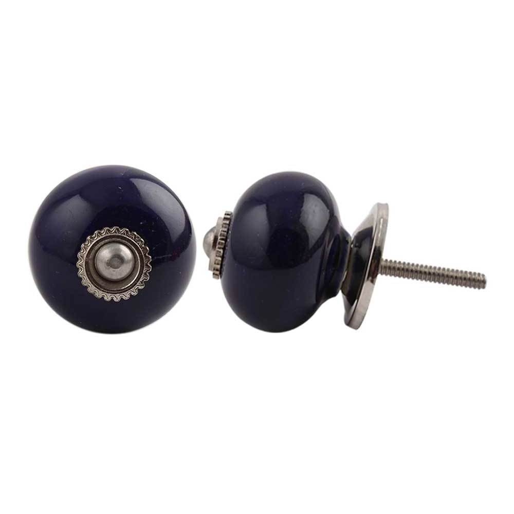 Wholesale Ceramic Cupboard Knobs Blue Wardrobe Furniture Pulls Solid Dresser Drawer Knobs and Handles CSCRK-133