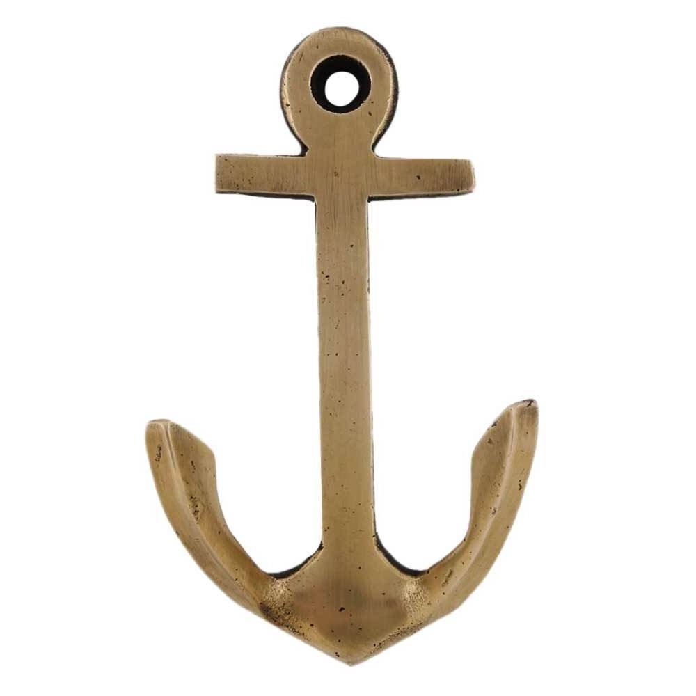 Trending Brass Key Wall Hooks Anchor Double Prong Decorative Golden Entryway Key Holder Wall Mounted Hooks Home Storage  BTH-346