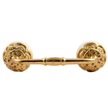 Handcrafted Luxury Design Strewn Cream Ceramic Bridge Door Handles Set Kitchen Pulls for Cabinet Wholesale On Cheap BH-287