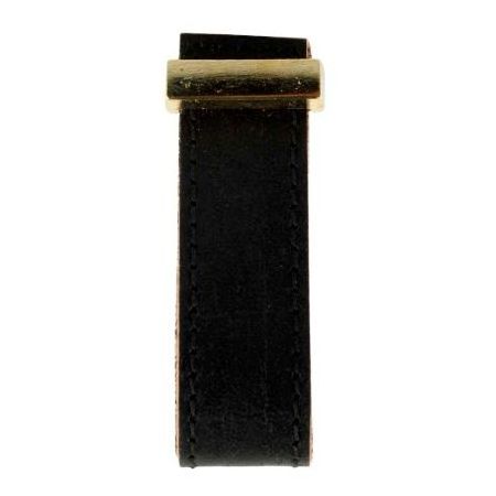 Wholesale Leather Unique Knobs Black Kids Pulls Faux Drawer Wardrobe Pull 6.35 cm MK-217 Exclusive New Design