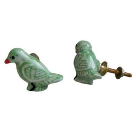 Lot Ceramic Dresser Knobs Multicolor Drawer Pulls Parrot Bird Kitchen Mid Century Modern Cabinet 5.71 cm BK-02