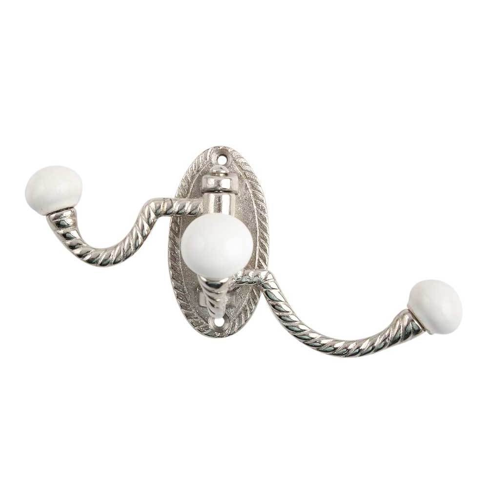 Wholesale Handmade Silver Ceramic and Metal Wall Hook Coat Utility Hooks Reusable Hat Bags Clothes Hangers Heavy Duty Hook