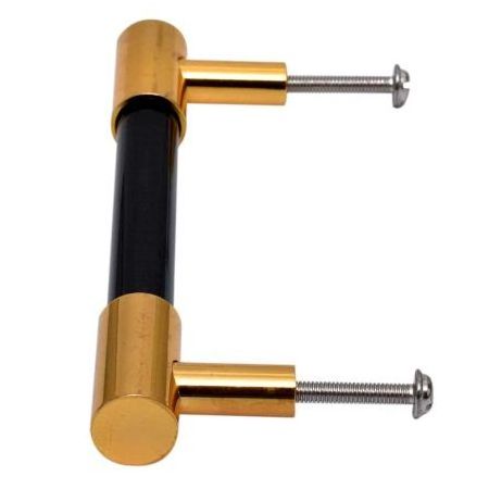 Handmade Wholesale Gold Black Glass Contemporary Style Small Cylinder Door Handle Home Decor Main Door Wardrobe Cabinet Pulls