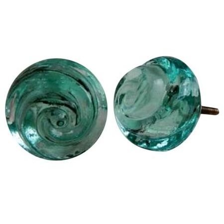 Handmade Premium Quality Sea Green Glass Knot Cabinet Drawer Knobs Dresser Kitchen Door Pulls Hardware Wholesale GFKR-4