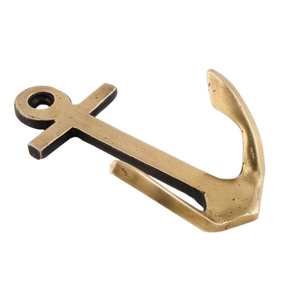 Trending Brass Key Wall Hooks Anchor Double Prong Decorative Golden Entryway Key Holder Wall Mounted Hooks Home Storage  BTH-346