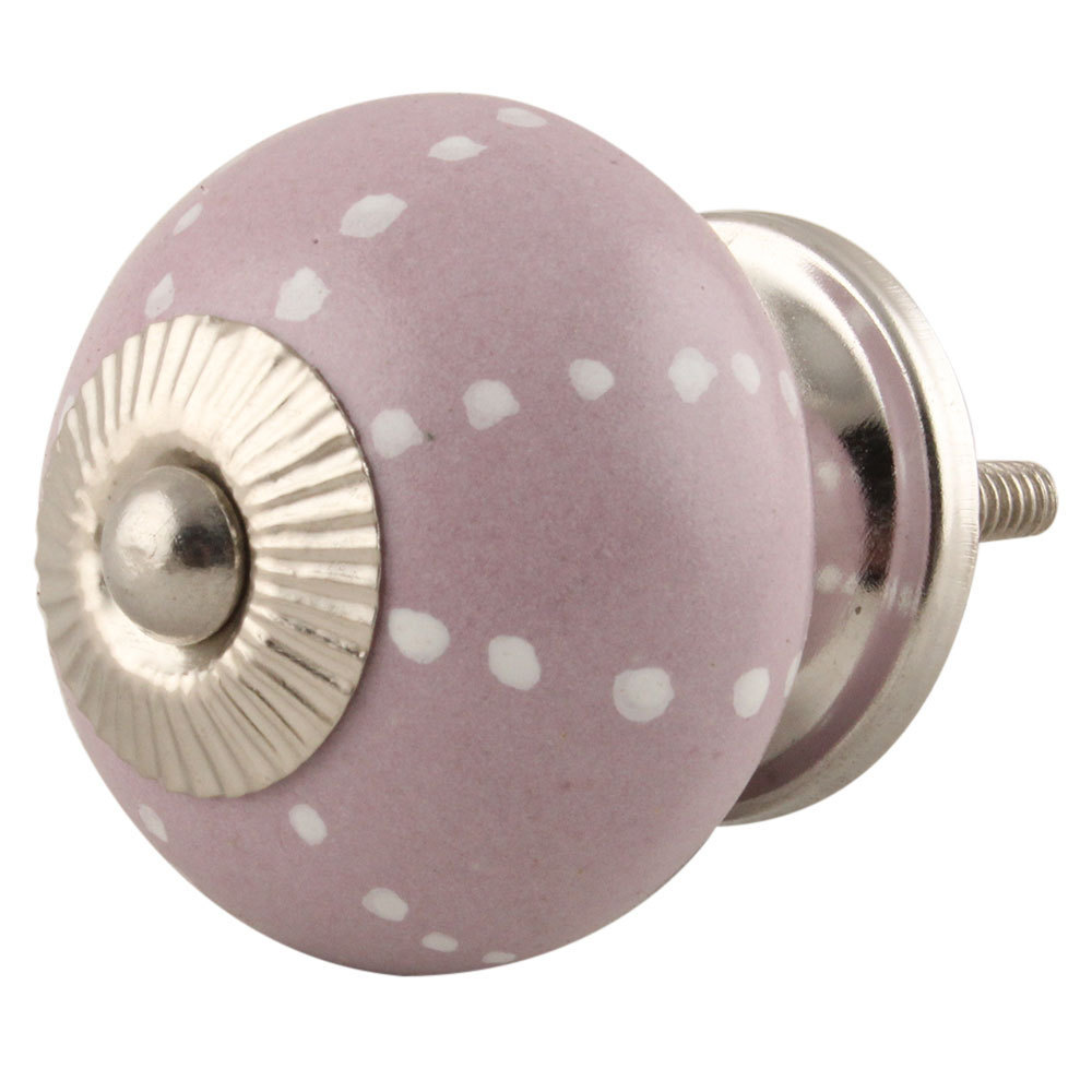 Bulk Ceramic Wardrobe Furniture Knobs Purple Decorative Pulls Floral Door Drawer Dresser 3.80 cm CK-1650 New Design