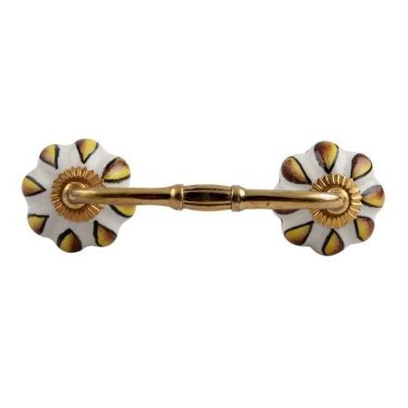 Handmade Bulk Mustard Sunflower Cabinet Bridge Handle Home Decor Cabinet Pulls For Kitchen 4 Inches New Design BH-179