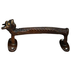 New Design Bulk Handmade Traditional Brass Panther Furniture Door Handles Tribal Home Decor Cabinet Pulls For Kitchen 6 Inches