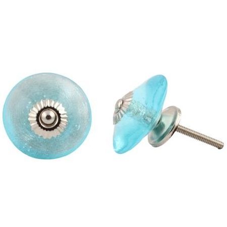 Wholesale Handmade Traditional Turquoise Glass Wheel Design Drawer Knobs Dresser Cabinet Pulls Kitchen Cupboard Door Handles