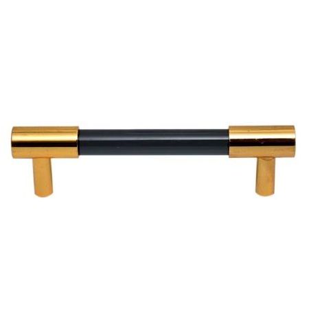 Handmade Wholesale Gold Black Glass Contemporary Style Small Cylinder Door Handle Home Decor Main Door Wardrobe Cabinet Pulls