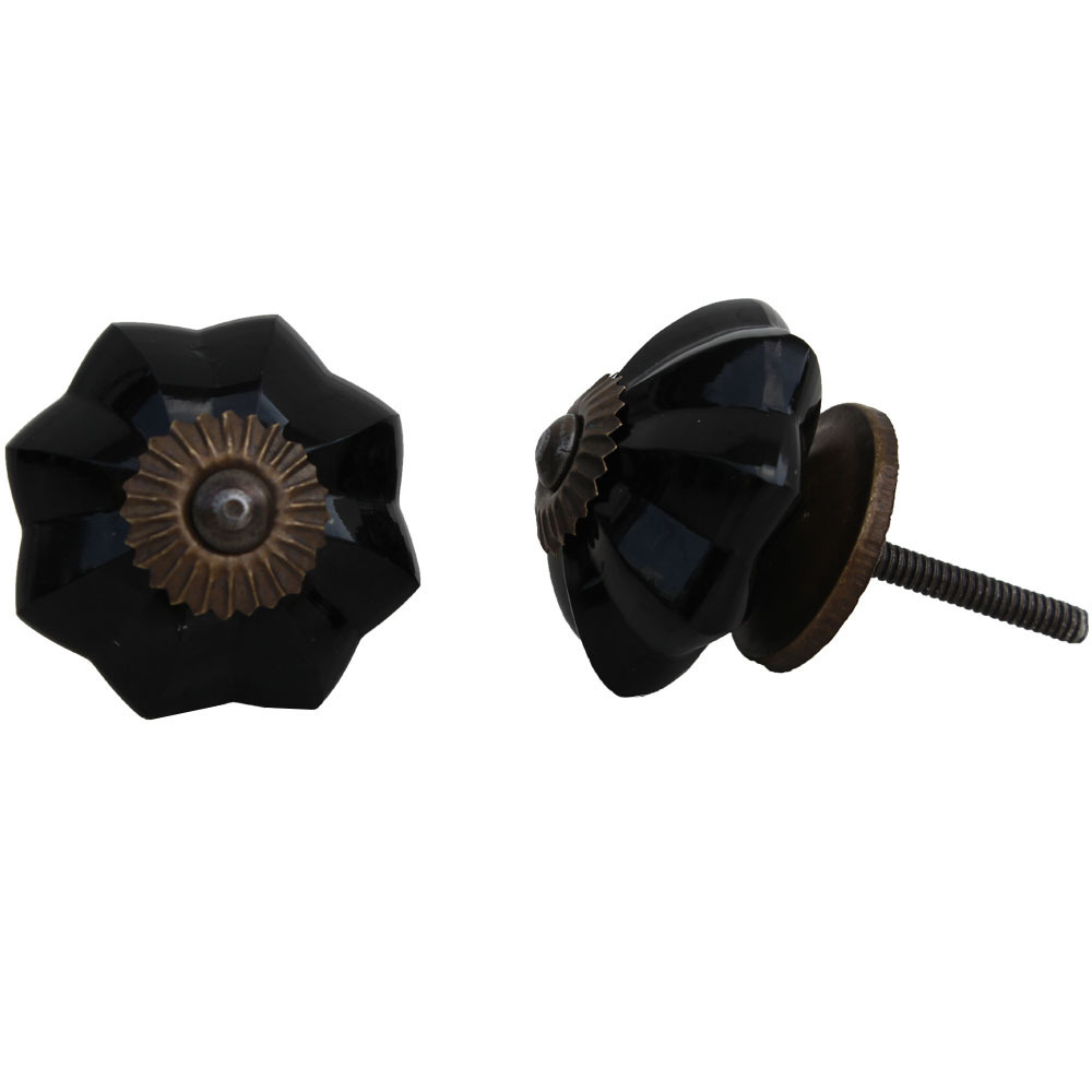 Wholesale Premium Glass Drawer Knobs Black Drawer Knobs and Pulls Dresser Handle Decorative Knobs