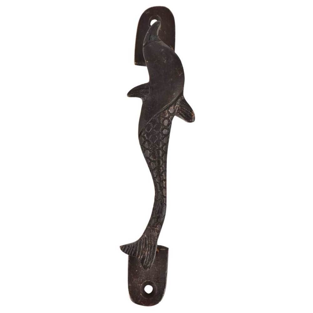 Wholesale Handcrafted Antique Door Handles Brass Fish  Cabinet Pulls For Kitchen Furniture Hardware NMH-448