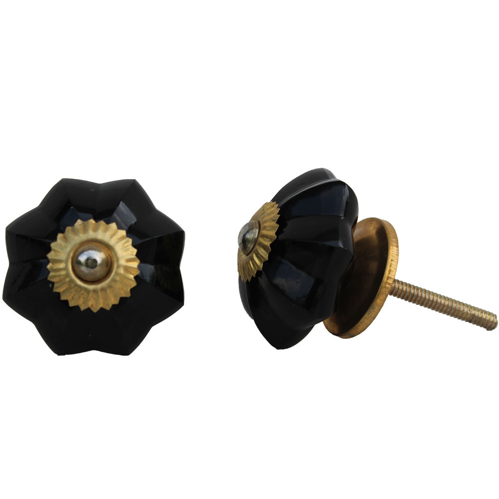 Wholesale Premium Glass Drawer Knobs Black Drawer Knobs and Pulls Dresser Handle Decorative Knobs