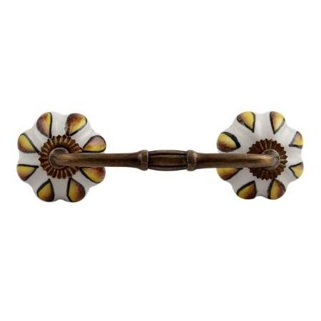 Handmade Bulk Mustard Sunflower Cabinet Bridge Handle Home Decor Cabinet Pulls For Kitchen 4 Inches New Design BH-179