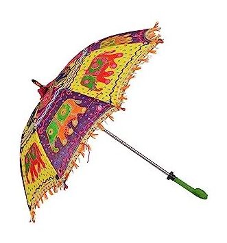 Indian Umbrellas Parasol Decorative Sun Wholesale Umbrella Wedding Parasols Decor Embroidered Umbrellas