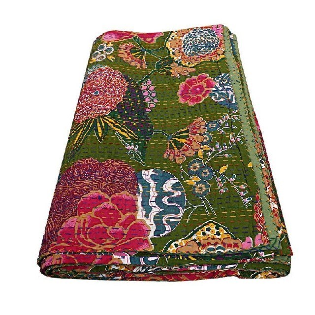 Soft Quilt Set Throw Blanket Bedspread Bed Cover 100 Cotton Kantha Quilts for Home Decor