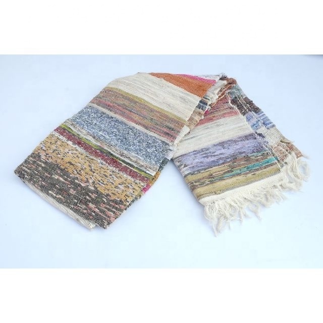 New Arrival Cotton Chindi Rug Runner India Handmade Runner Bathroom Rug Door Mat Floor Decorative Rug Runner Handwoven Rags