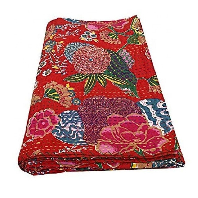 Soft Quilt Set Throw Blanket Bedspread Bed Cover 100 Cotton Kantha Quilts for Home Decor