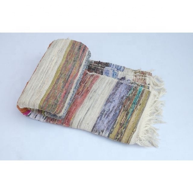 New Arrival Cotton Chindi Rug Runner India Handmade Runner Bathroom Rug Door Mat Floor Decorative Rug Runner Handwoven Rags