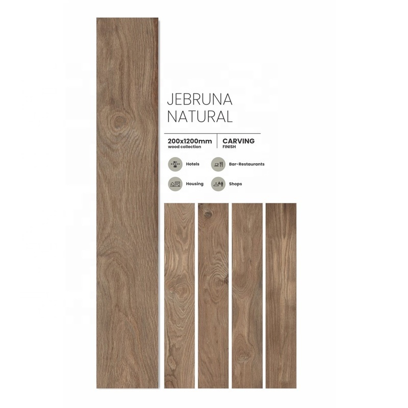 Best Selling non slip easy quick installation one step planks stone wood color 200X1200 mm wood plank flooring tiles