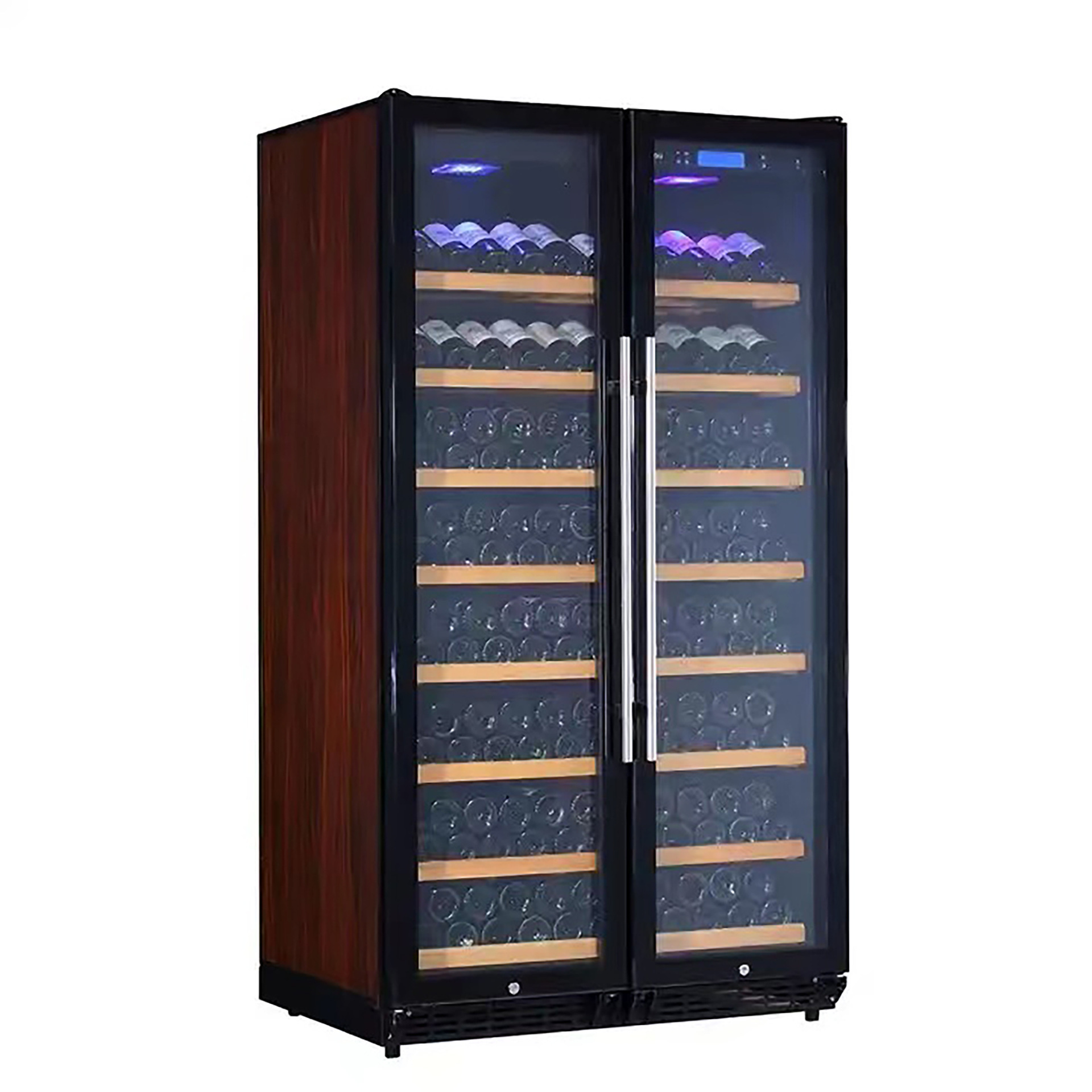 Thermostatic Wine Cabinet Double door Wine Display Cabinet Office Beverage Refrigerated Wine Cooler Cabinet With Lock