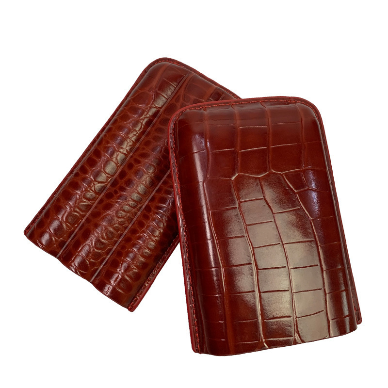 Wholesale Spot Leather Cigar Case Portable Pouch Leather Cigars Holster Clippers Lighters & Smoking Accessories