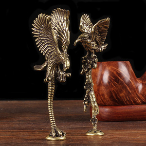 Copper Pipes Tool Fittings Tobacco Pipe Tamper Retro Carving Eagle Engraving 6 Holes Smoking Accessories Cleaners