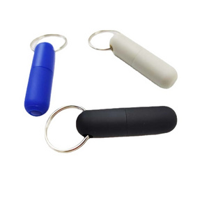 3pcs Plastic Cigar Punch with Rubber Coated Sharpe Blade Drill Cigar Hold Opener Cutter Key Chain Cigar Punch