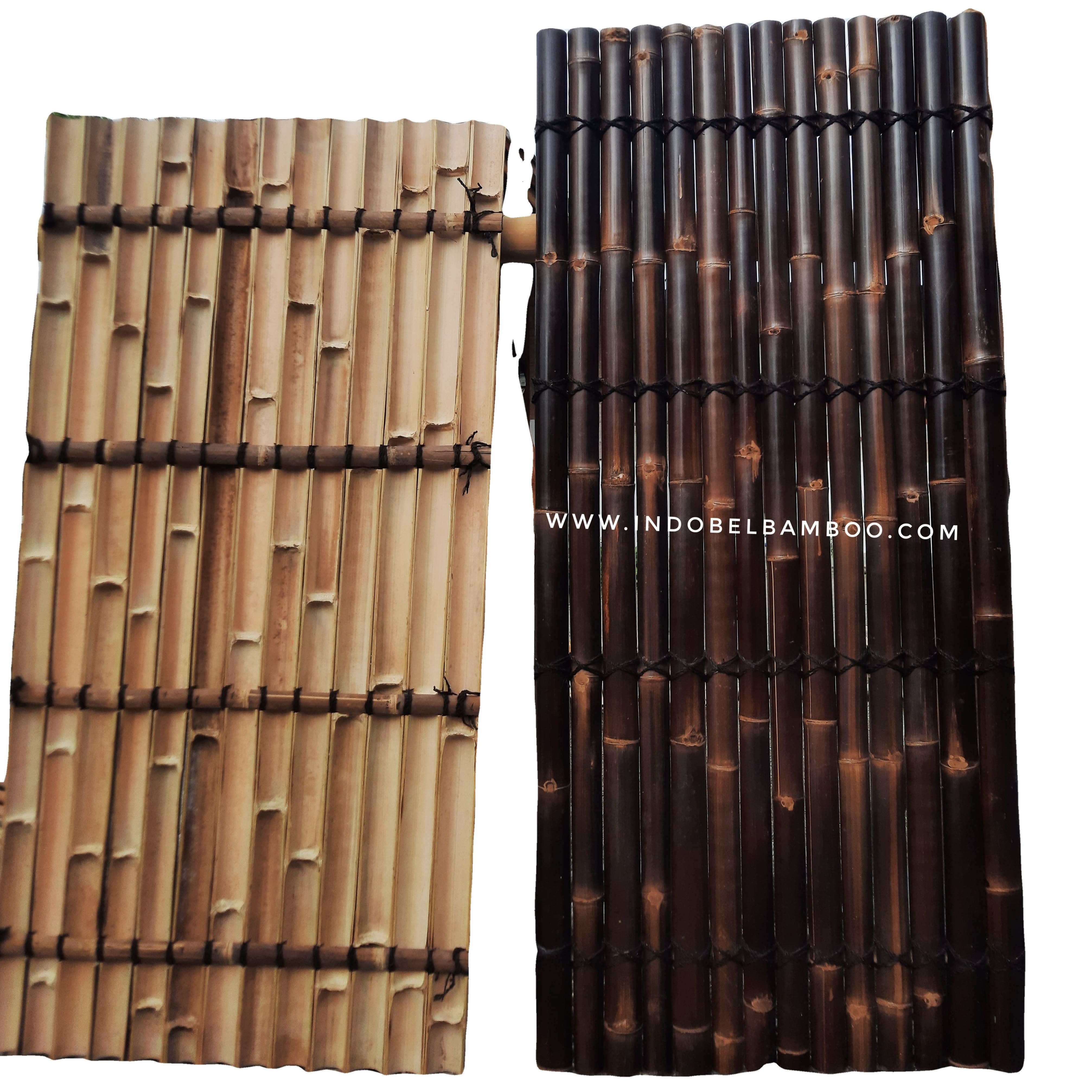 High Quality Black Bamboo FACTORY Half Bamboo Fence Indobel Bamboo Panel Indonesia Best Seller 200x100cm