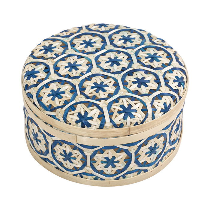 New Design Storage Basket With Lid, Woven bamboo Box, Basket Box Wholesale