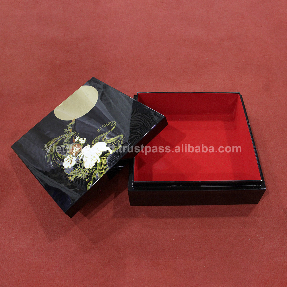 New Design lacquer box, white line/lacquer box wholesale