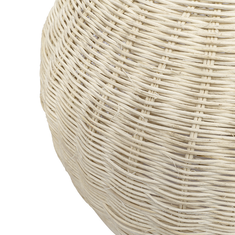 Round White Rattan Ceiling Lamp Shade wholesale made in Vietnam natural woven lampshade