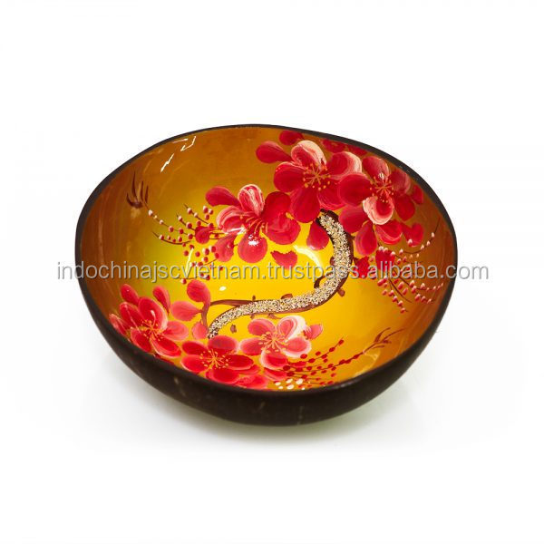 Coconut shell bowl/ Lacquer Coconut bowl