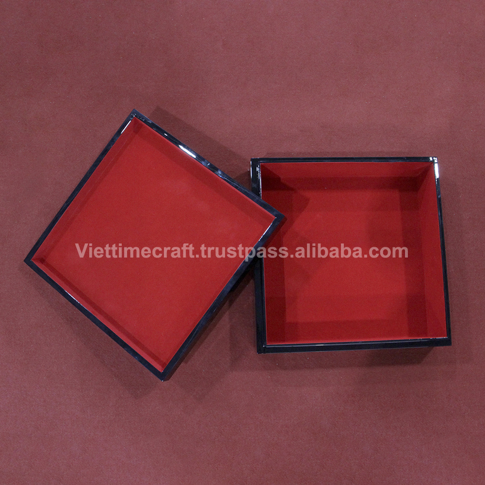 New Design lacquer box, white line/lacquer box wholesale