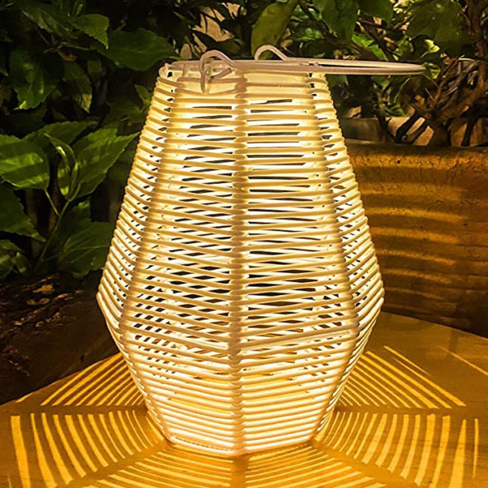 Indoor Lighting Rattan Solar Lantern/Solar Power Light For Decoration Table/Shelf  Wholesale From Vietnam