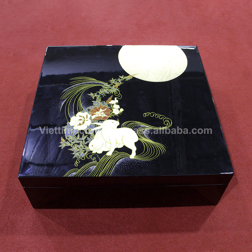 New Design lacquer box, white line/lacquer box wholesale