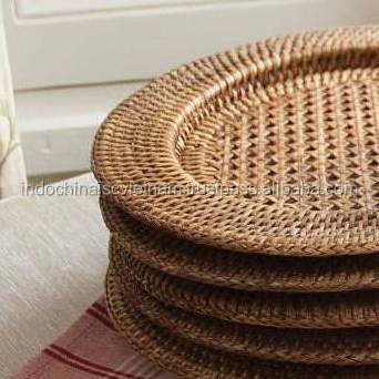 Handmade rattan Plate holder charger