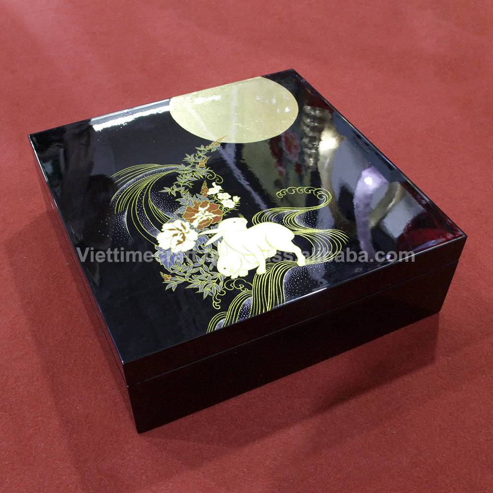 New Design lacquer box, white line/lacquer box wholesale