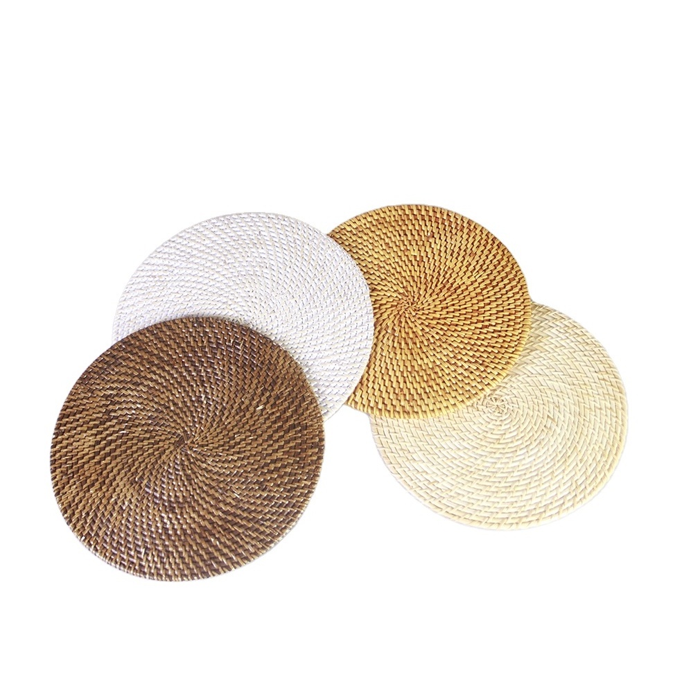 Wholesale cheap round rattan charger plate/Charger plate made from natural rattan Vietnam